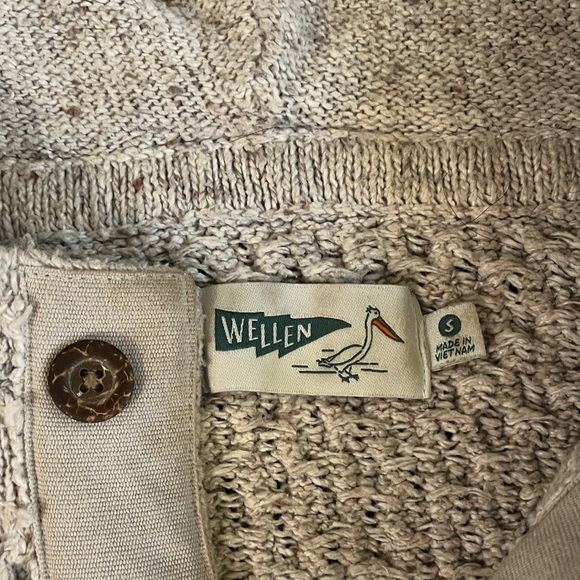 Men's Cream Hooded Sweater - Picture 4 of 6